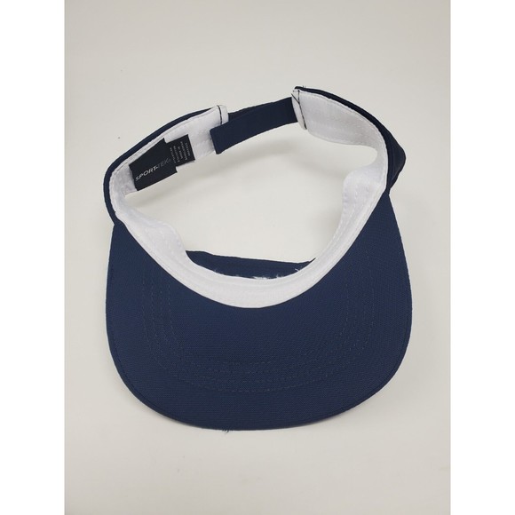 Vintage JP Morgan CHASE Bank Card Golf Hat Visor Blue Strapback - Picture 6 of 7